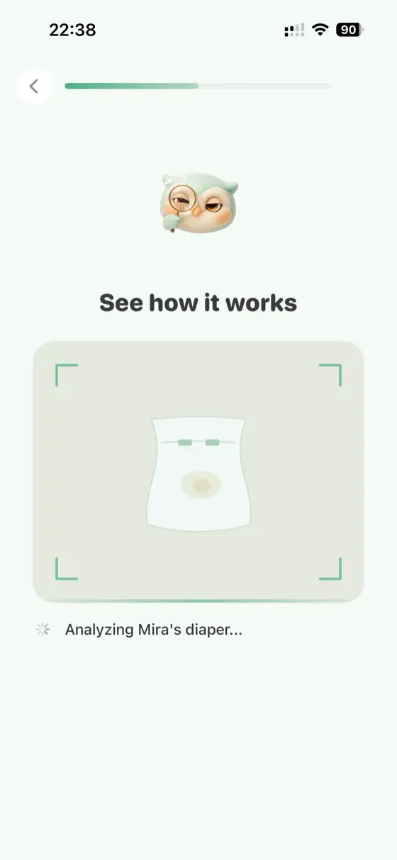PipPoopie analyzing a diaper photo with AI